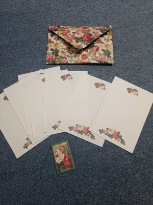 Κόλλες αλληλογραφίας μεταχειρισμένες με φάκελο vintage και κάρτα