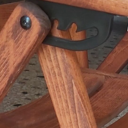 Outdoor armchair made of teak wood with reclining back, 3 seats, like new