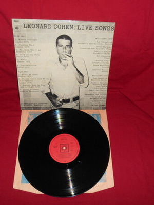 Leonard Cohen Live Songs vinyl record used, rock