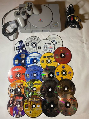 PlayStation (PS1) μεταχειρισμένο με 20 αυθεντικά παιχνίδια