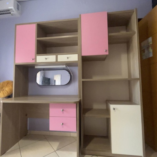 Desk and bookcase, modern office furniture