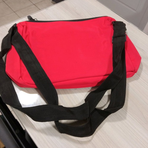 Messenger bag new, red shoulder durable material