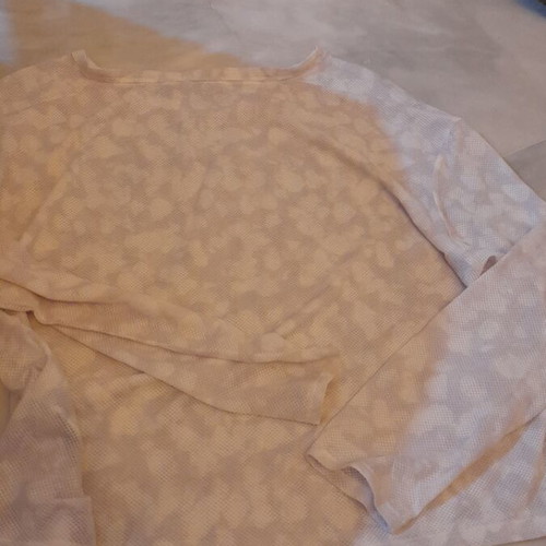 M&S women's mesh blouse like new, white and gray
