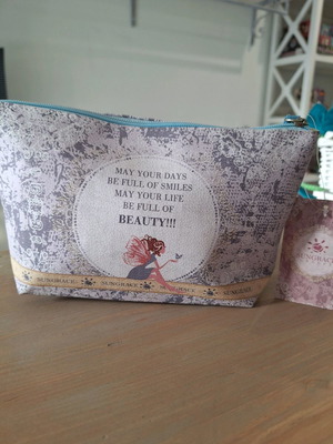 Toiletry bag fairy with mirror new