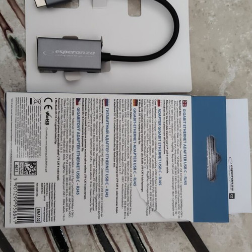 USB-C to RJ45 Gigabit Ethernet Adapter Esperanza like new