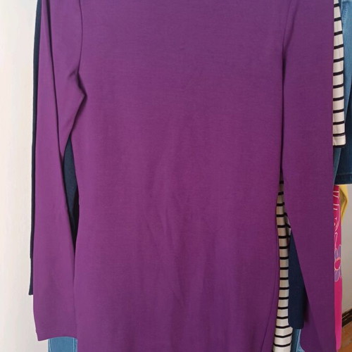 Polo dress new purple cotton stretch fabric