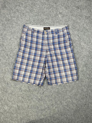 Woolrich shorts men's bermuda size 30 blue white with pockets casual summer