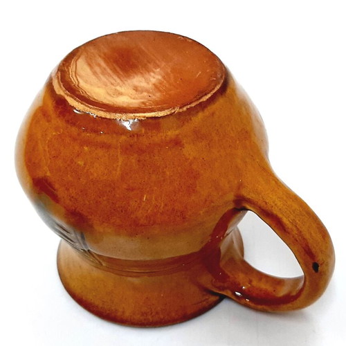 Small glazed ceramic pot handpainted, like new, Bulgaria