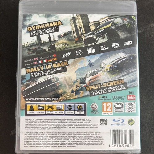 Dirt 3 PS3 game new, racing