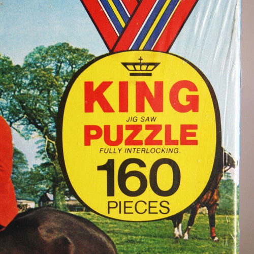 Vintage 70's King Puzzle Dogs Horses 160 Pieces Puzzle Sealed New