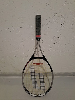 Prince tennis racket used with case, light use