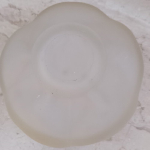 Frosted glass bowl like new for tea light or sweets