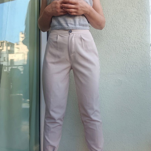 Beige women's pants, made in Italy, size M / 38 / 10