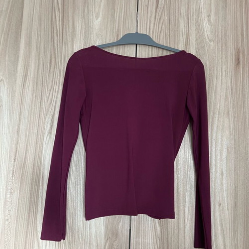 Brigitte women's long-sleeve blouse like new, purple, one size