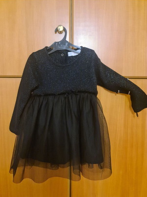 Zara festive dress like new, black with glitter and tulle tutu