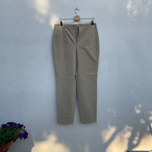 Lecomte fabric beige pants new, size 44 IT
