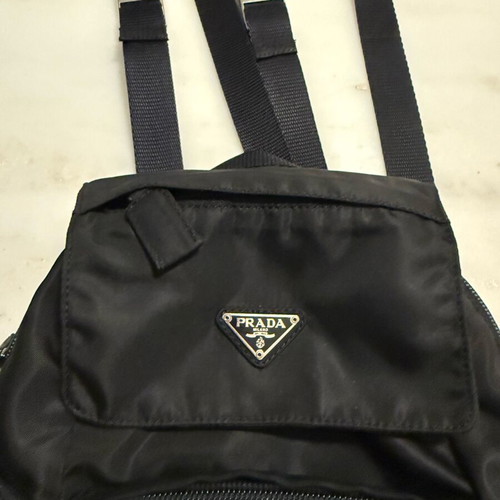Prada Re-Nylon used black vintage backpack