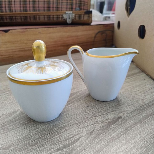 Bavaria porcelain milk jug and sugar bowl set used