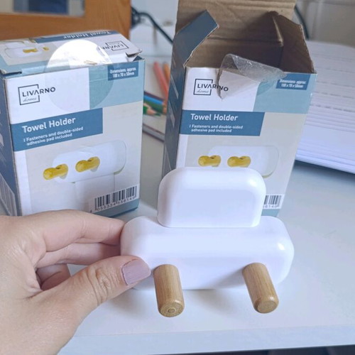 Towel holders new, set of 2 with adhesive tape or screws