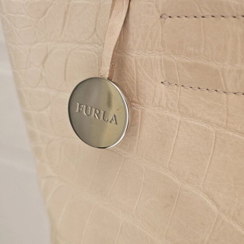 Furla leather handbag beige like new