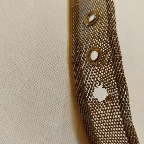 Metal belt used, silver, size 85, with defect