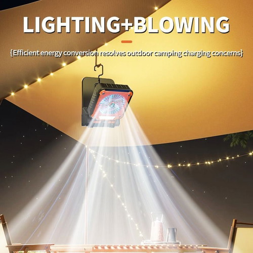 Portable Folding Fan with LED Light and Rechargeable Battery