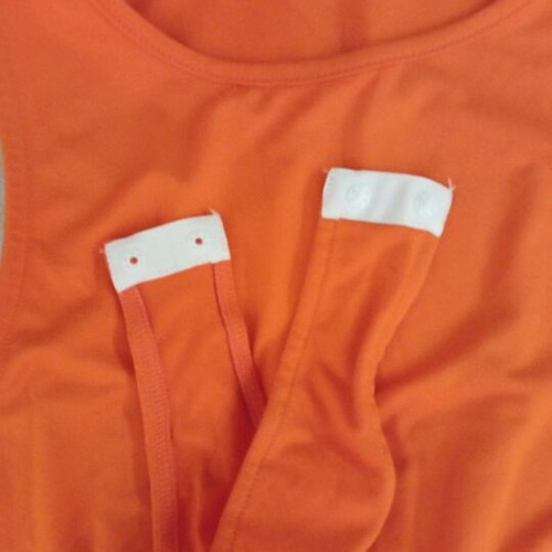 Karavan set with skirt and plain bodysuit, colorful orange