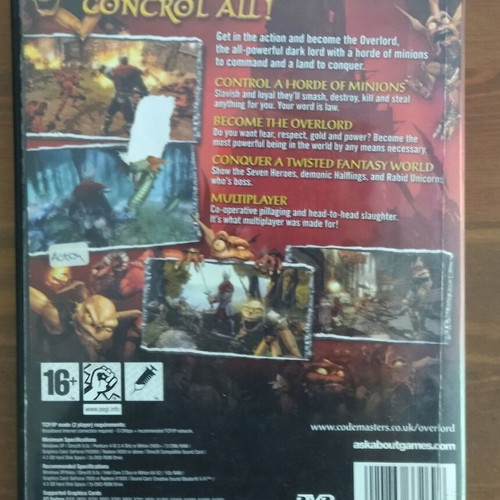 Overlord PC action game used in good condition