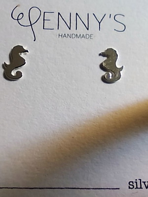 Seahorse earrings silver 925 new