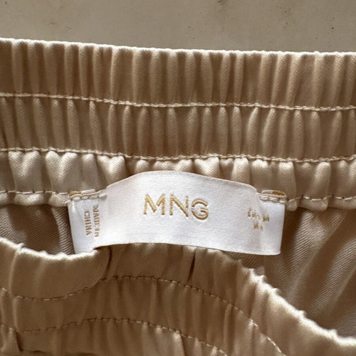 Mango satin pants sand color like new, size medium