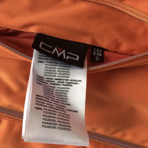 CMP Fix Hood Reverse Softshell Jacket new, women's size S, orange