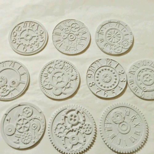 Set of 10 clocks and gears for crafts new