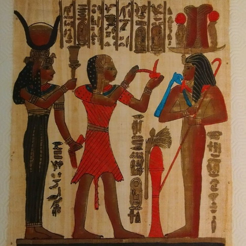 Egyptian papyrus like new, hand-painted 27x40cm