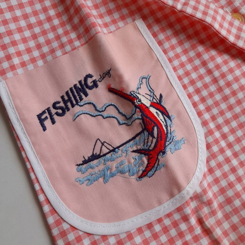 School apron Peiraiki - Patraiki pink new with white collar
