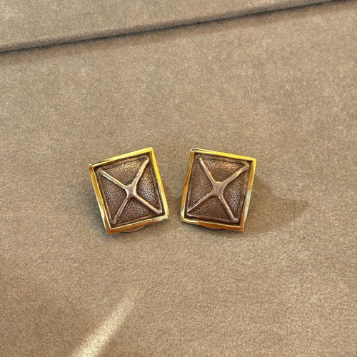 Vintage silver earrings with gold used 9.5 gr