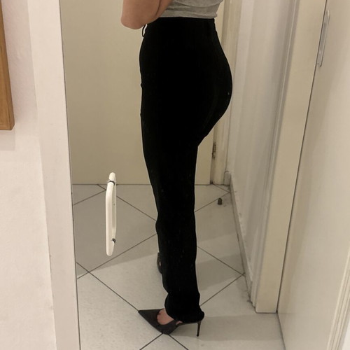 Stefanel black high waisted trousers like new, cigarette fit