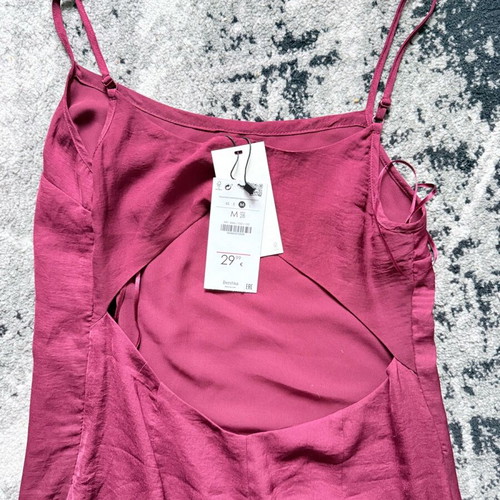 Bershka classic dress red new size M