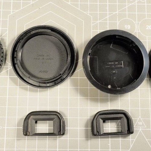 Canon DSLR Body And Lens Caps With Eyecups Like New
