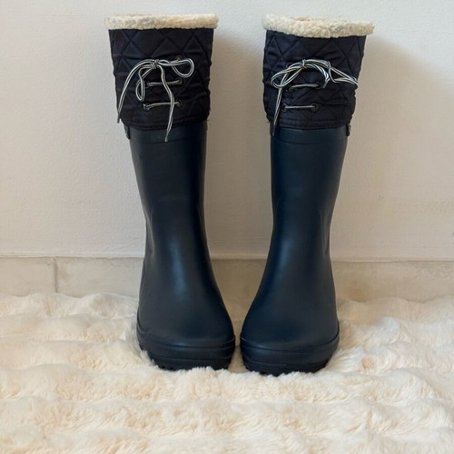 Aigle women's rain boots like new, size 40, natural rubber with fur