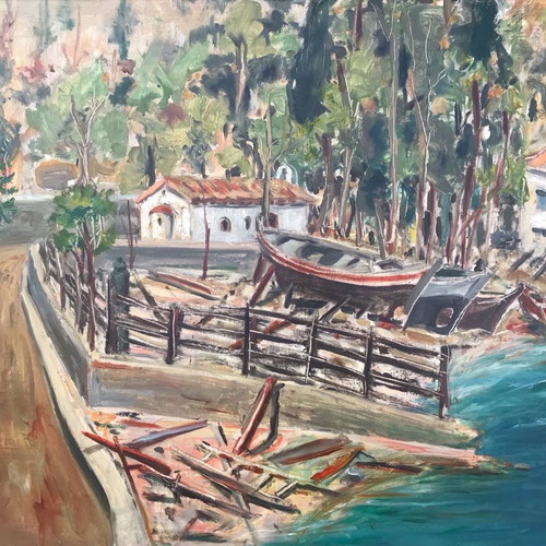 A. Gkinis Oil Painting on Canvas Like New