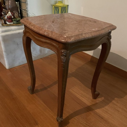 Vintage classic 6-piece living room set used with carved solid wood and marble tables