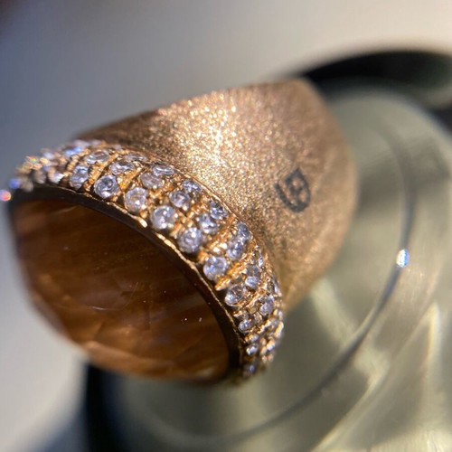 Galerie Tsangarakis ring used, 925 silver and 0.10 micro gold
