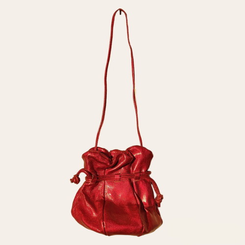 red handbag pouch