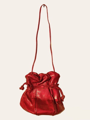 red handbag pouch
