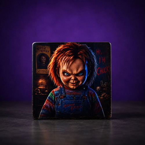 Child's Play Chucky Ceramic Fridge Magnet 57×57 mm new