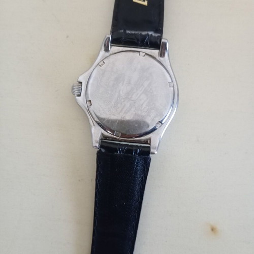 Venus Sub Professional PH 200M men's diving watch, black leather strap