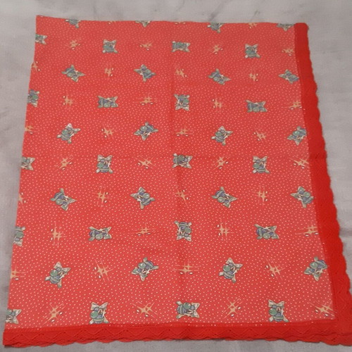 Christmas tablecloths like new, cotton with lace