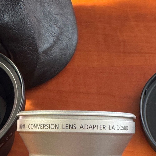 Canon Wide Converter WC-DC58N 0.7x and Lens Adapter LA-DC58D like new