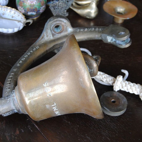 Bell from English German submarine hunter used, 1916-17