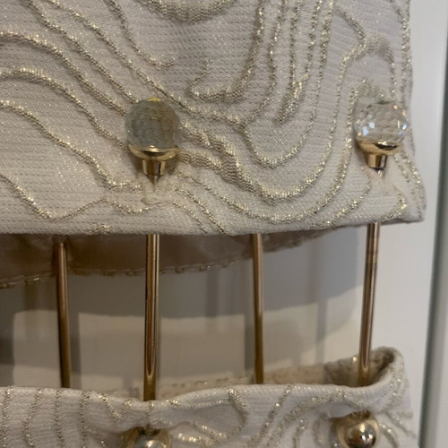 Gold dress new with jewel at the waist